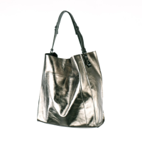Tasche Tote aus metalic Leder