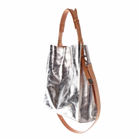 Tasche Tote aus metalic Leder