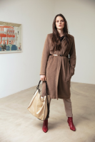 Tasche Tote aus genarbtem metalic Leder